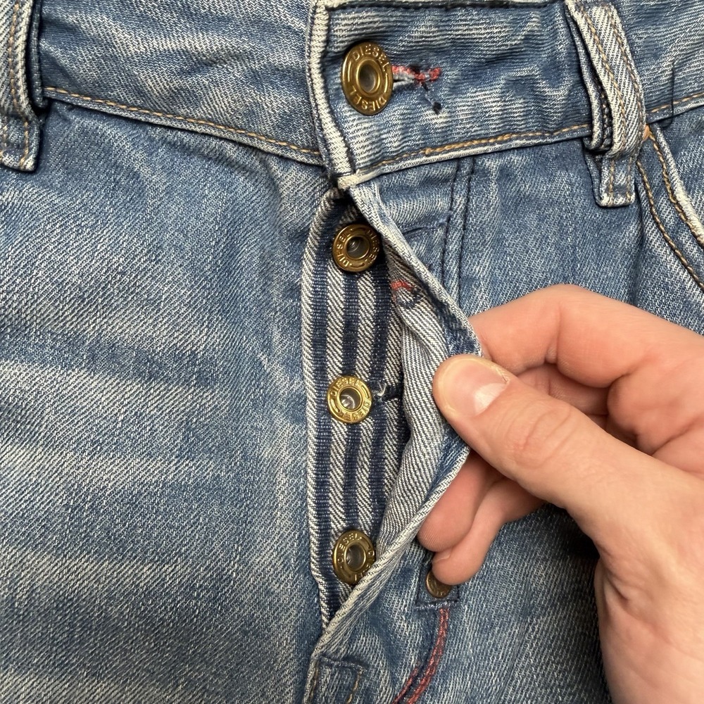Diesel Bumix Jeans Men 29x34 Blue Relaxed Straight Made Italy Denim Skater Y2K - Picture 5 of 15